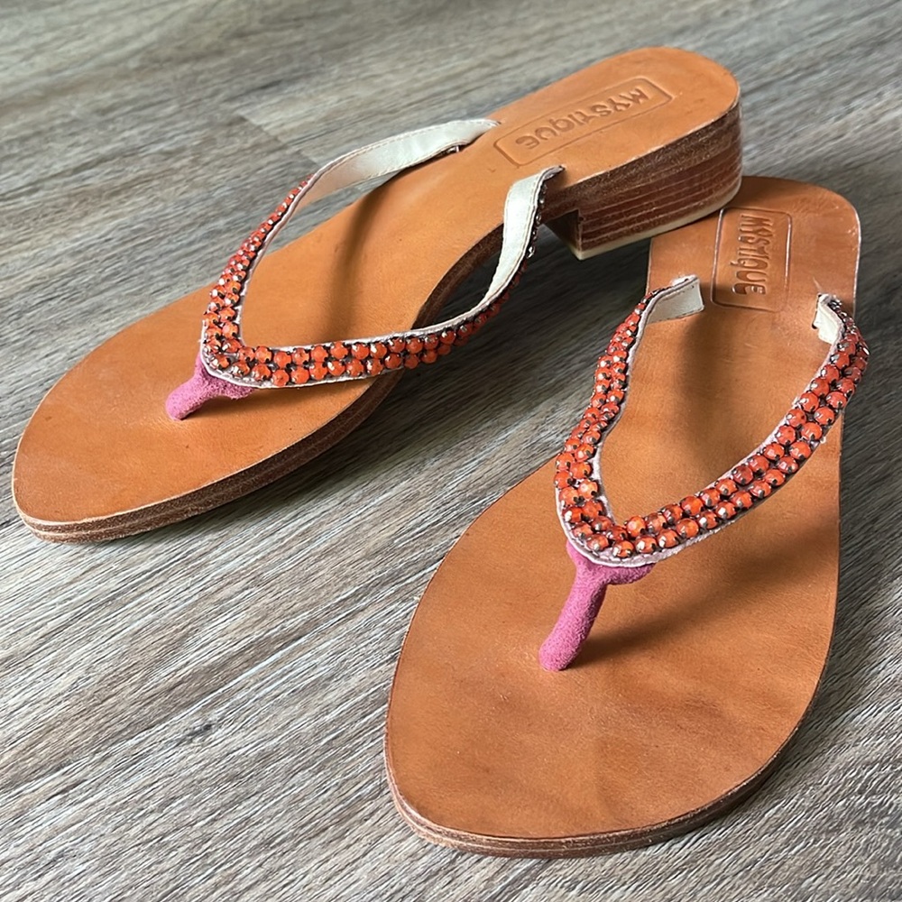 Mystique Boutique Gem Thong Sandals Size 10